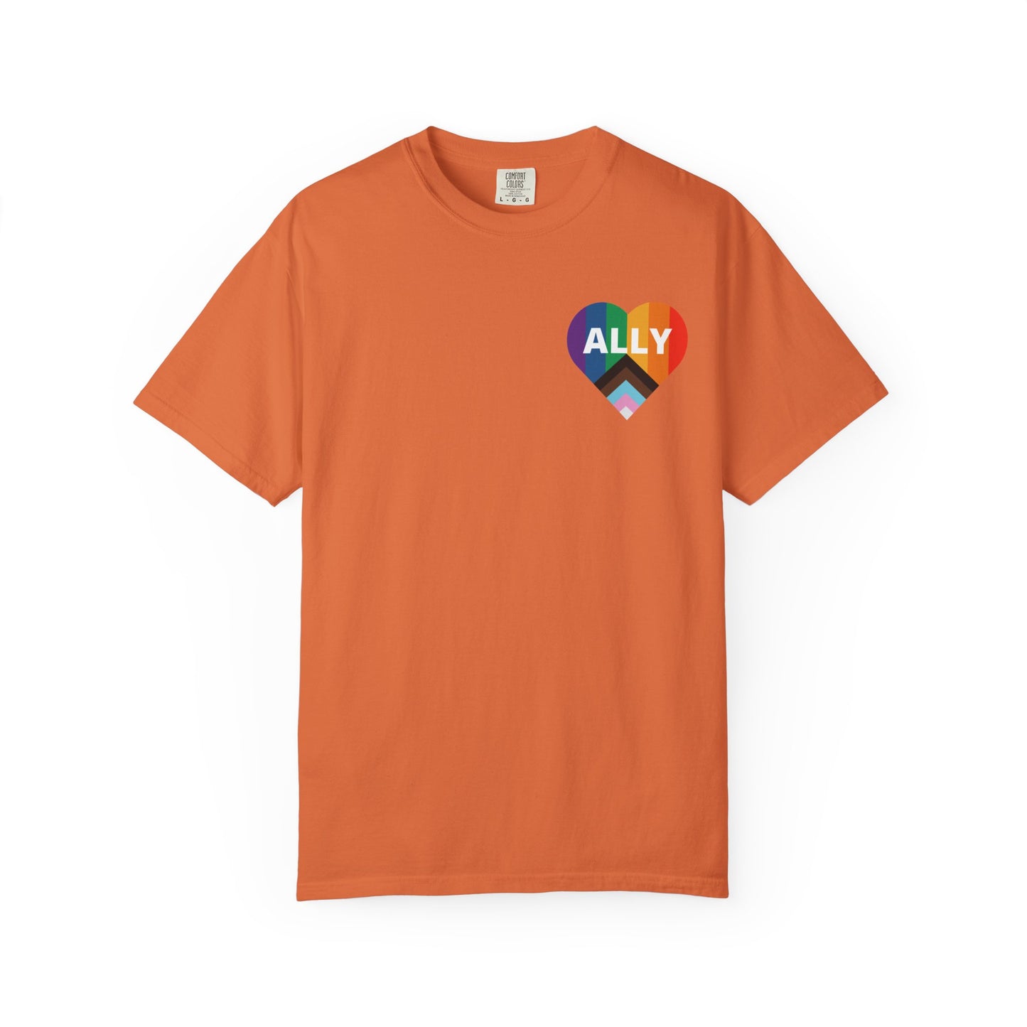 Inclusive Ally Heart T-Shirt, Pride Apparel, LGBTQ+ Support Shirt, Gift for Allies, Unisex T-Shirt, Colorful Heart Tee