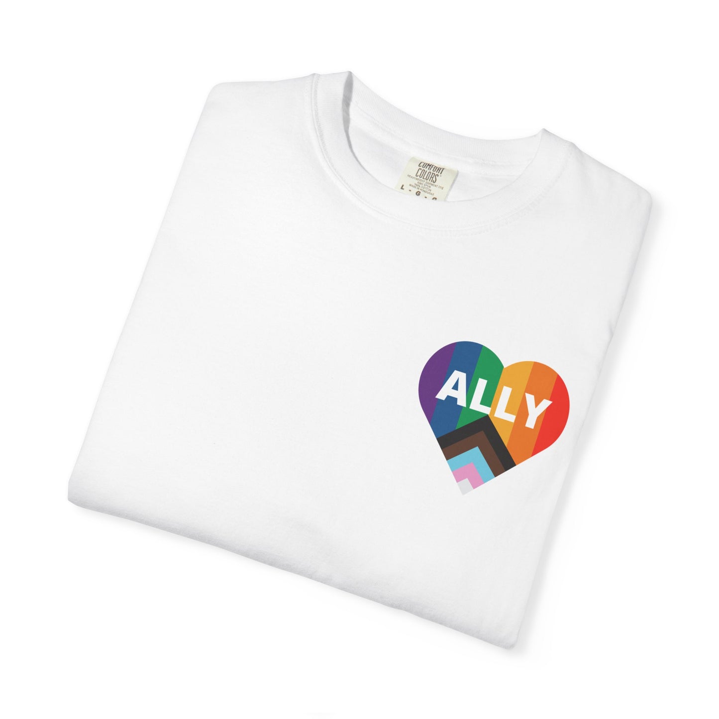 Inclusive Ally Heart T-Shirt, Pride Apparel, LGBTQ+ Support Shirt, Gift for Allies, Unisex T-Shirt, Colorful Heart Tee