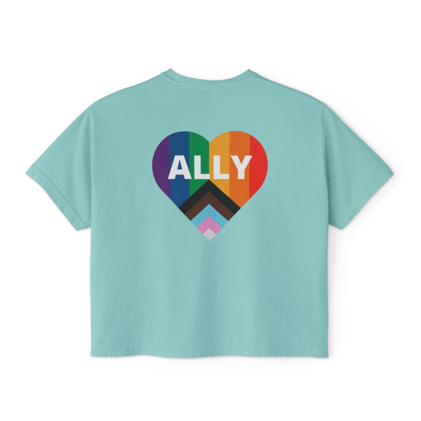 Pride Ally Boxy Tee - Feminine, Comfortable, LGBTQ+ Equality Wear, Gift for Allies, Pride Month Celebration, Casual Everyday Wear