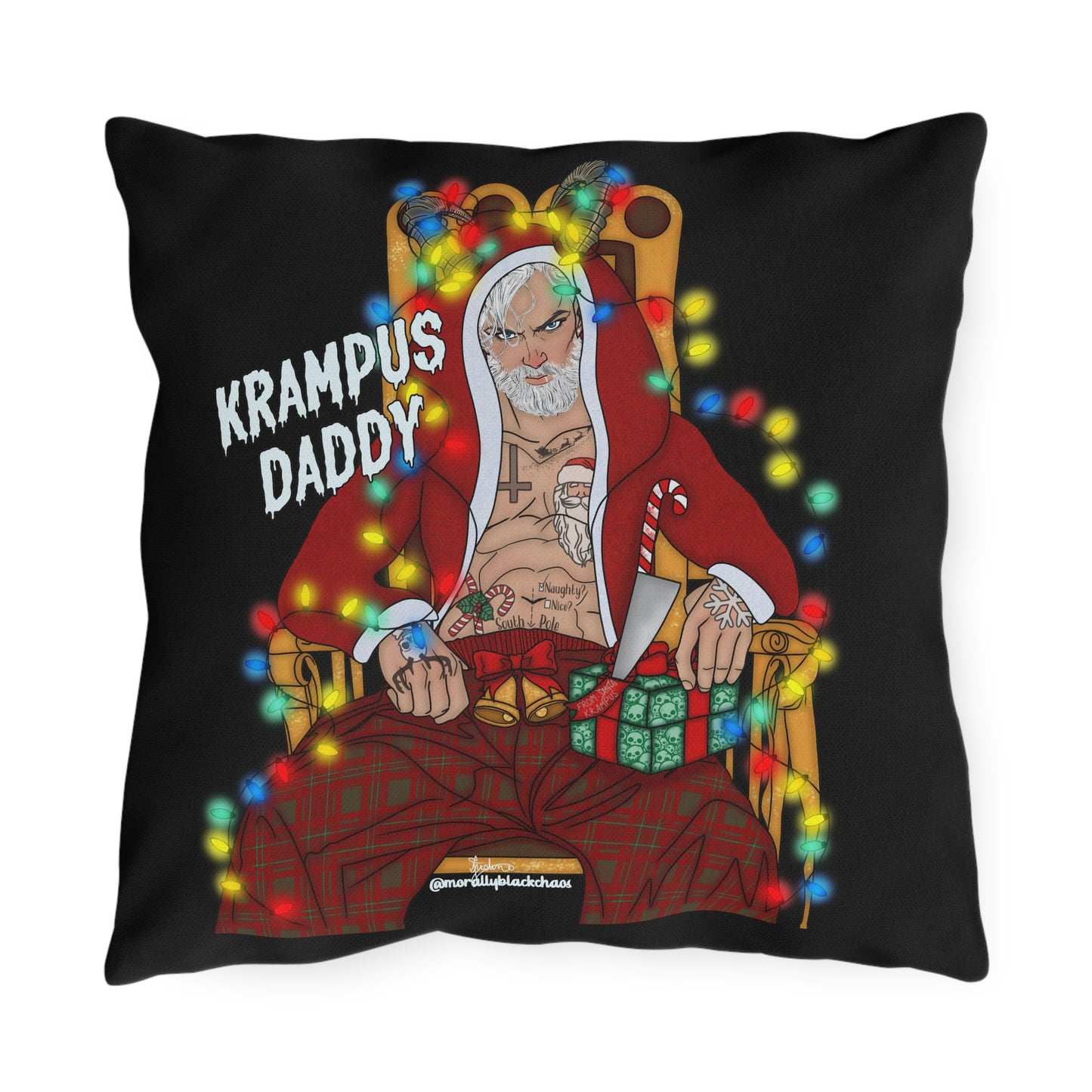 Daddy Krampus Pillow