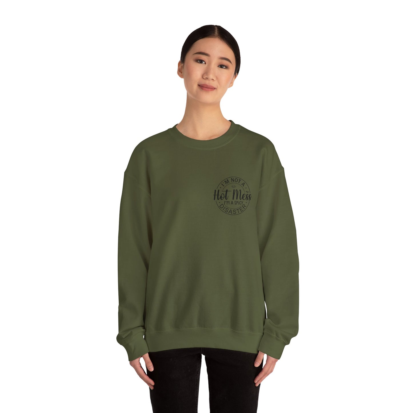 Hot Mess Gildan Crewneck Sweatshirt
