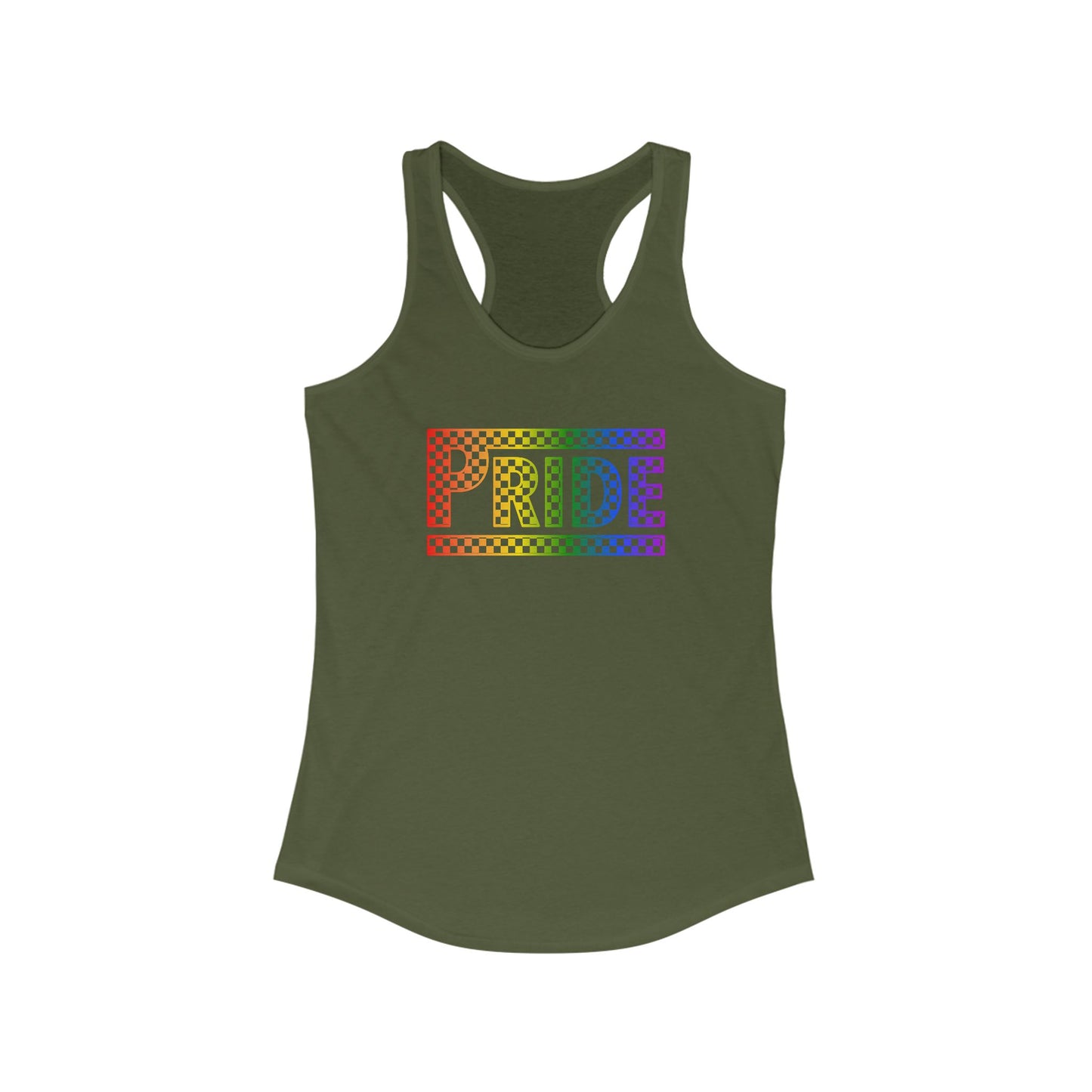 Pride Racerback Tank, LGBTQ+ Apparel, Summer Workout Top, Equal Rights Shirt, Pride Month Celebration, Casual Fashion