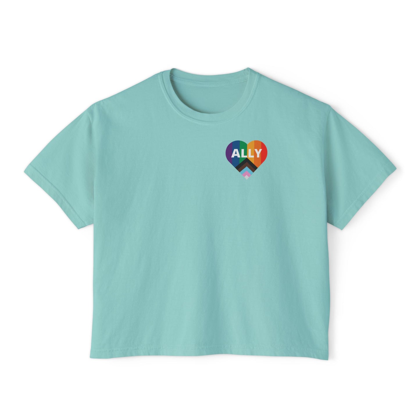 Pride Ally Boxy Tee - Feminine, Comfortable, LGBTQ+ Equality Wear, Gift for Allies, Pride Month Celebration, Casual Everyday Wear
