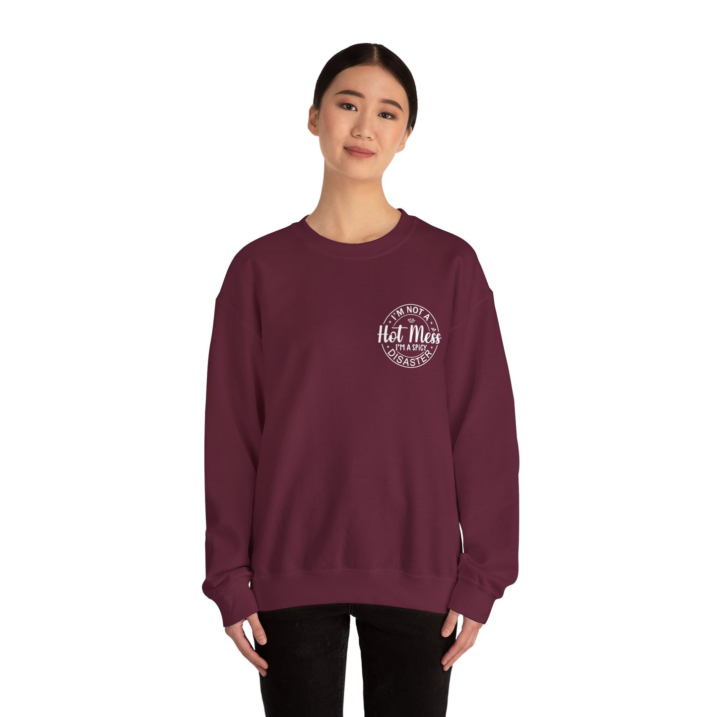 Hot Mess Gildan Crewneck Sweatshirt