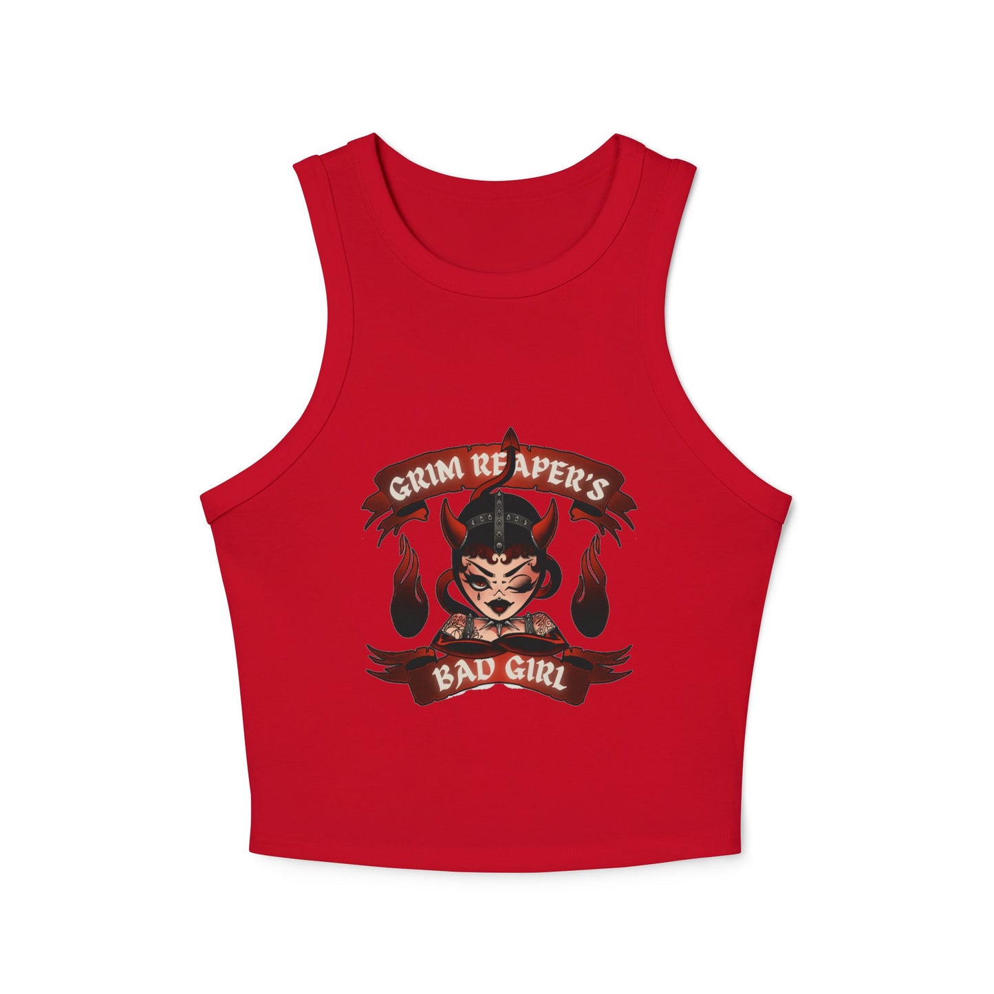 Grim Reaper's Bad Girl Crop Tank Top - Edgy Women's Fashion