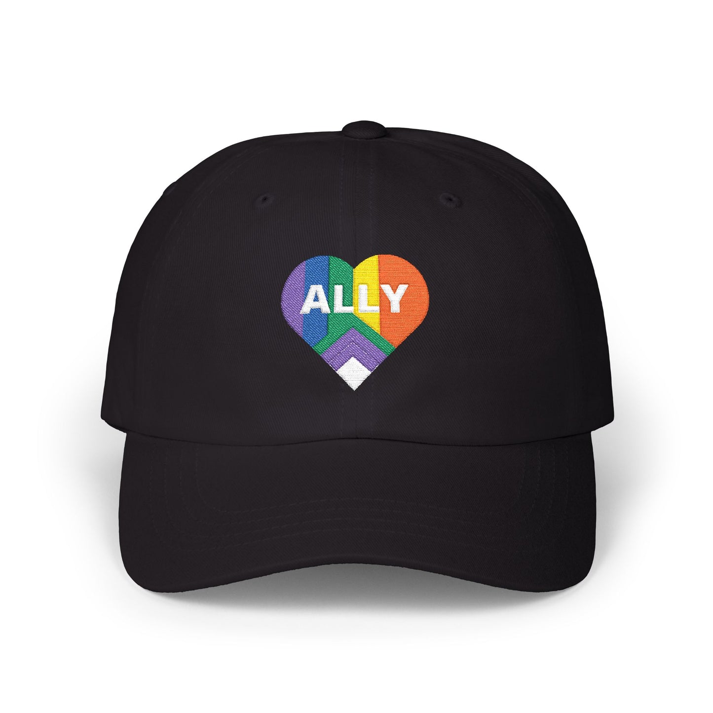 Pride Ally Classic Dad Cap, LGBTQ+ Hat, Adjustable Cap, Summer Accessory, Gift for Allies, Casual Style, Outdoor Fashion