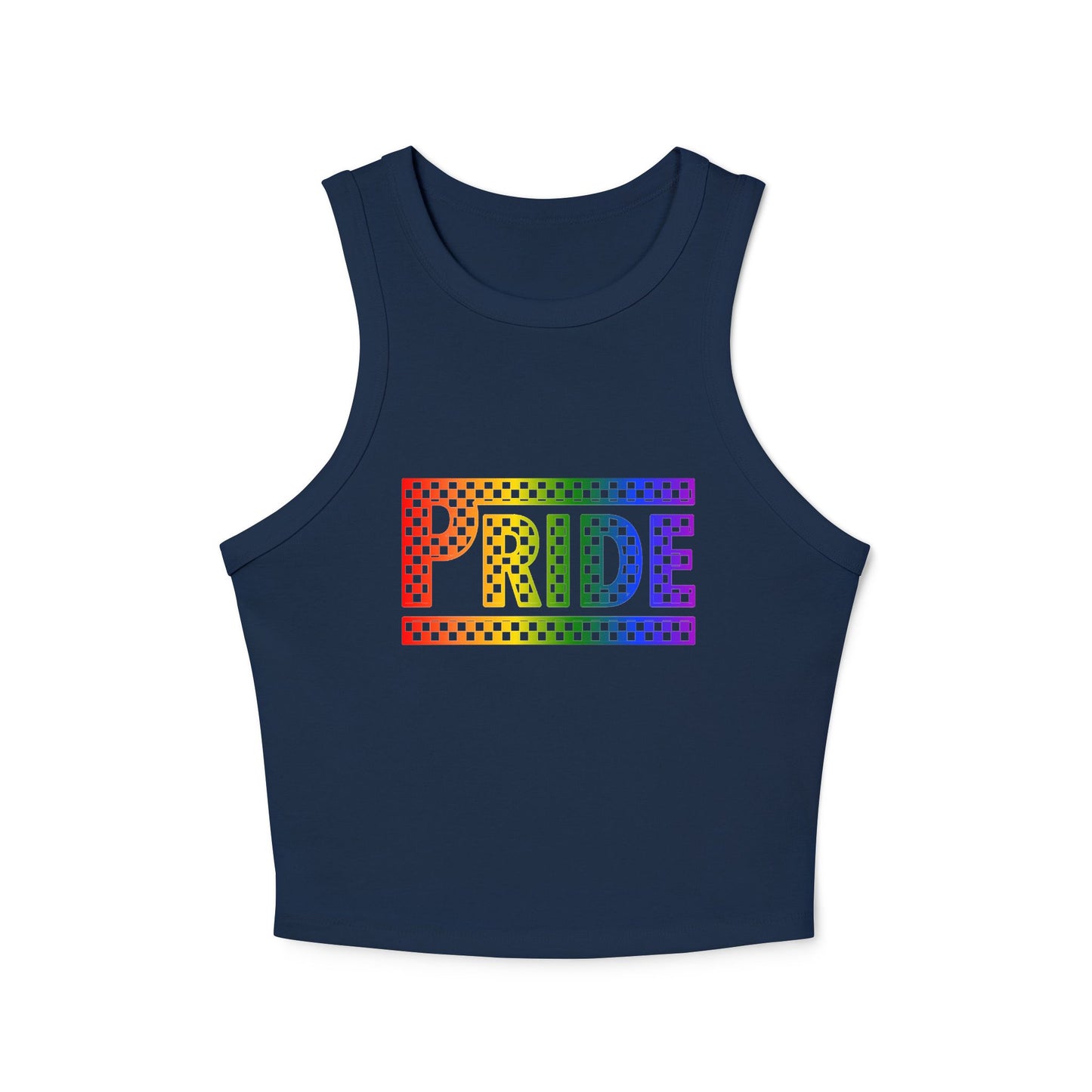 Pride Racer Tank Top for Women, LGBTQ+ Apparel, Summer Festival Shirts, Pride Month Clothing, Colorful Celebration Wear