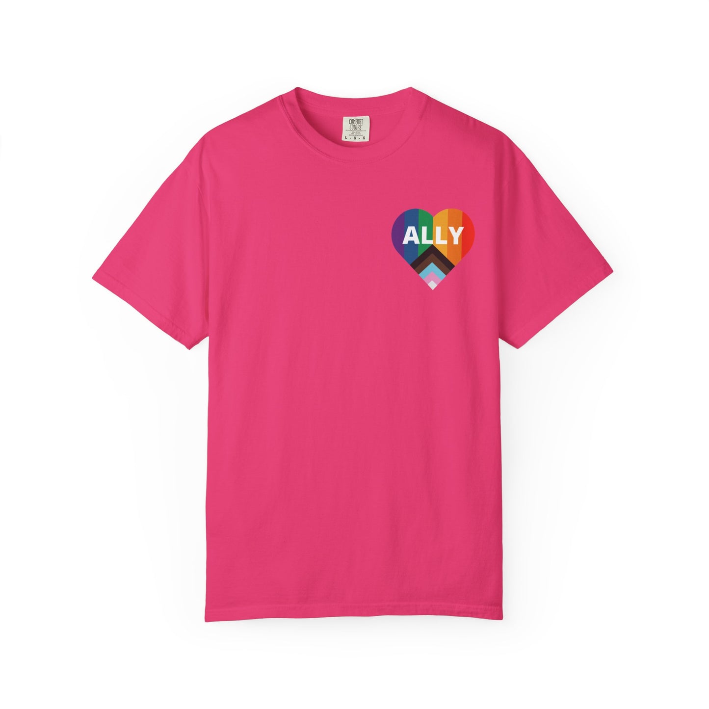 Inclusive Ally Heart T-Shirt, Pride Apparel, LGBTQ+ Support Shirt, Gift for Allies, Unisex T-Shirt, Colorful Heart Tee