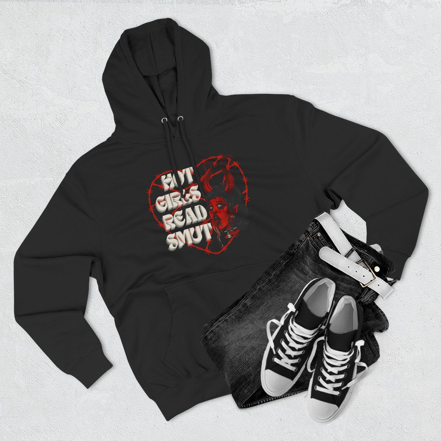 Hot Girls Read Smut Hoodie - Cozy Fleece for Book Lovers