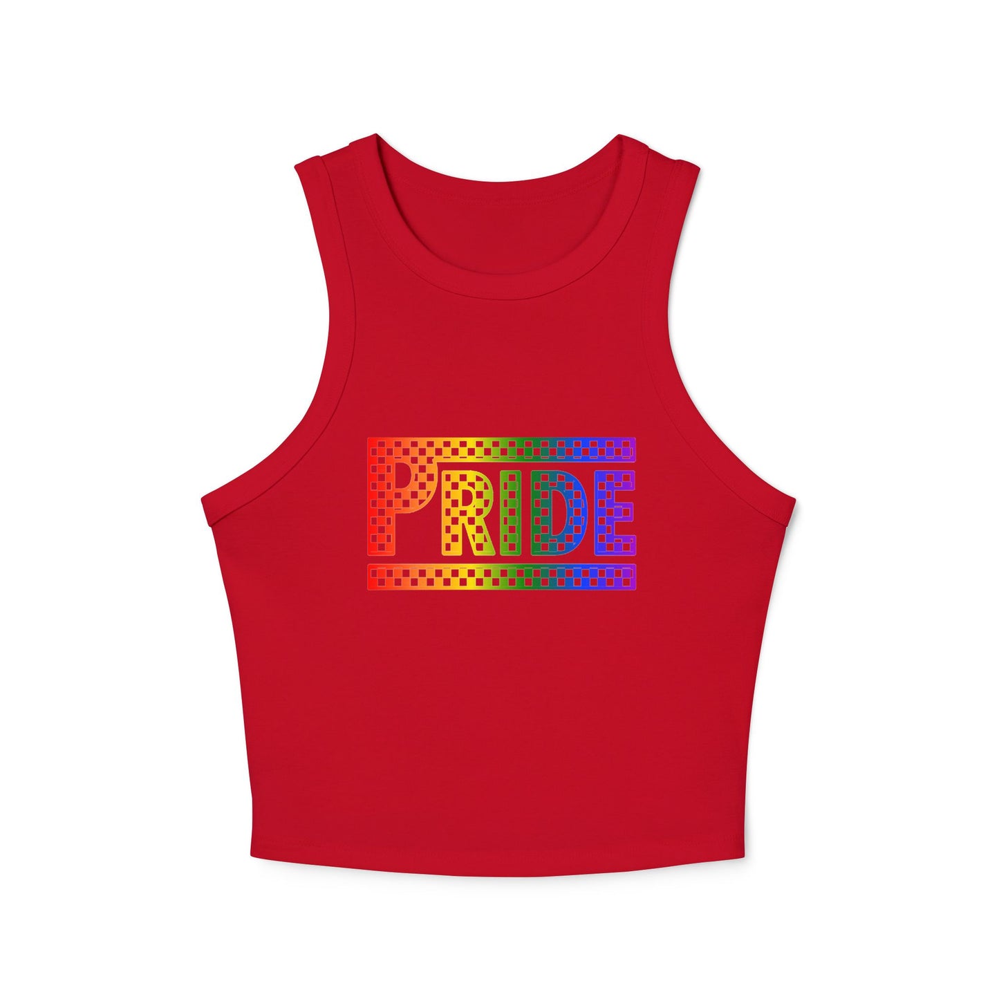 Pride Racer Tank Top for Women, LGBTQ+ Apparel, Summer Festival Shirts, Pride Month Clothing, Colorful Celebration Wear