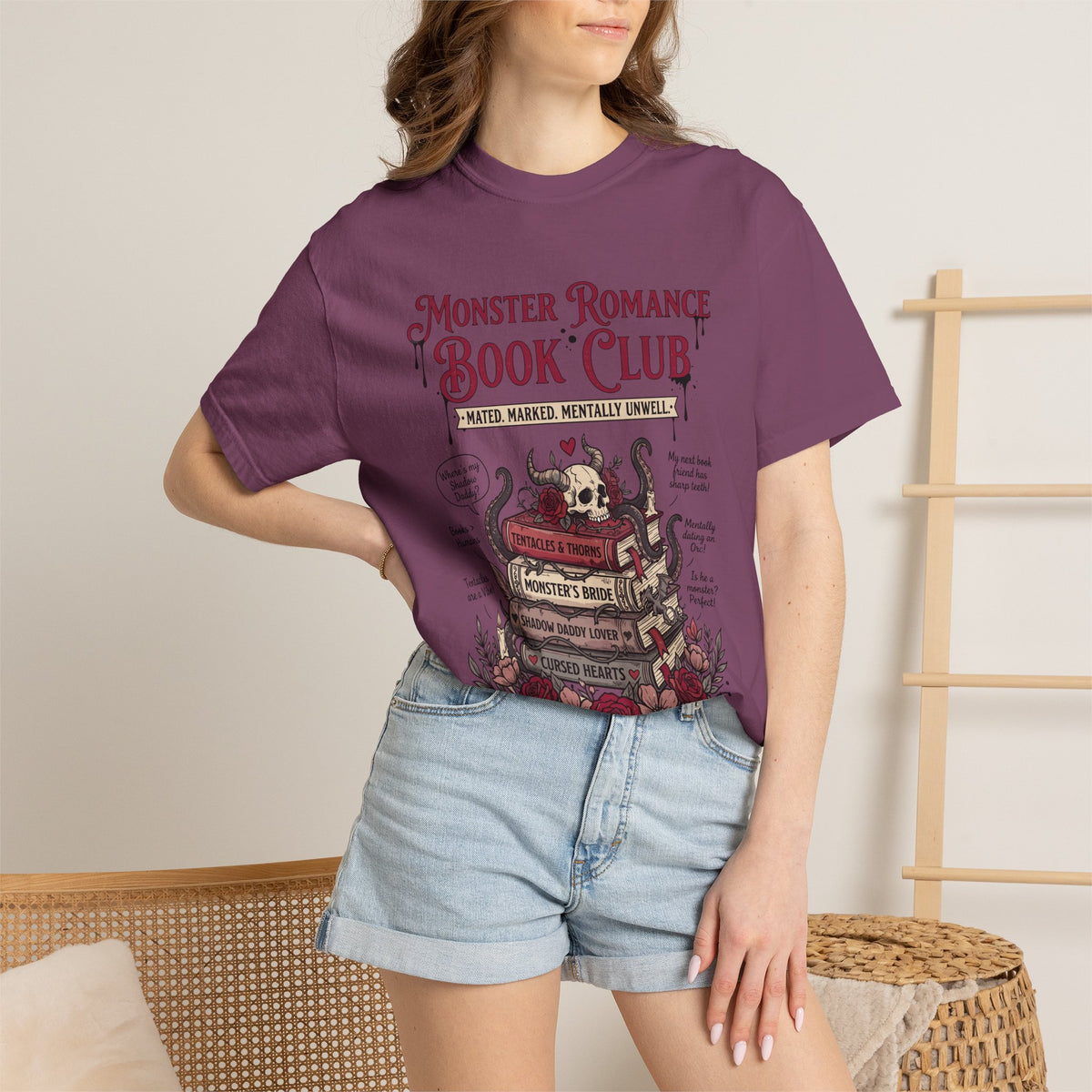 Monster Romance Book Club T-Shirt — Gothic Booklover Tee