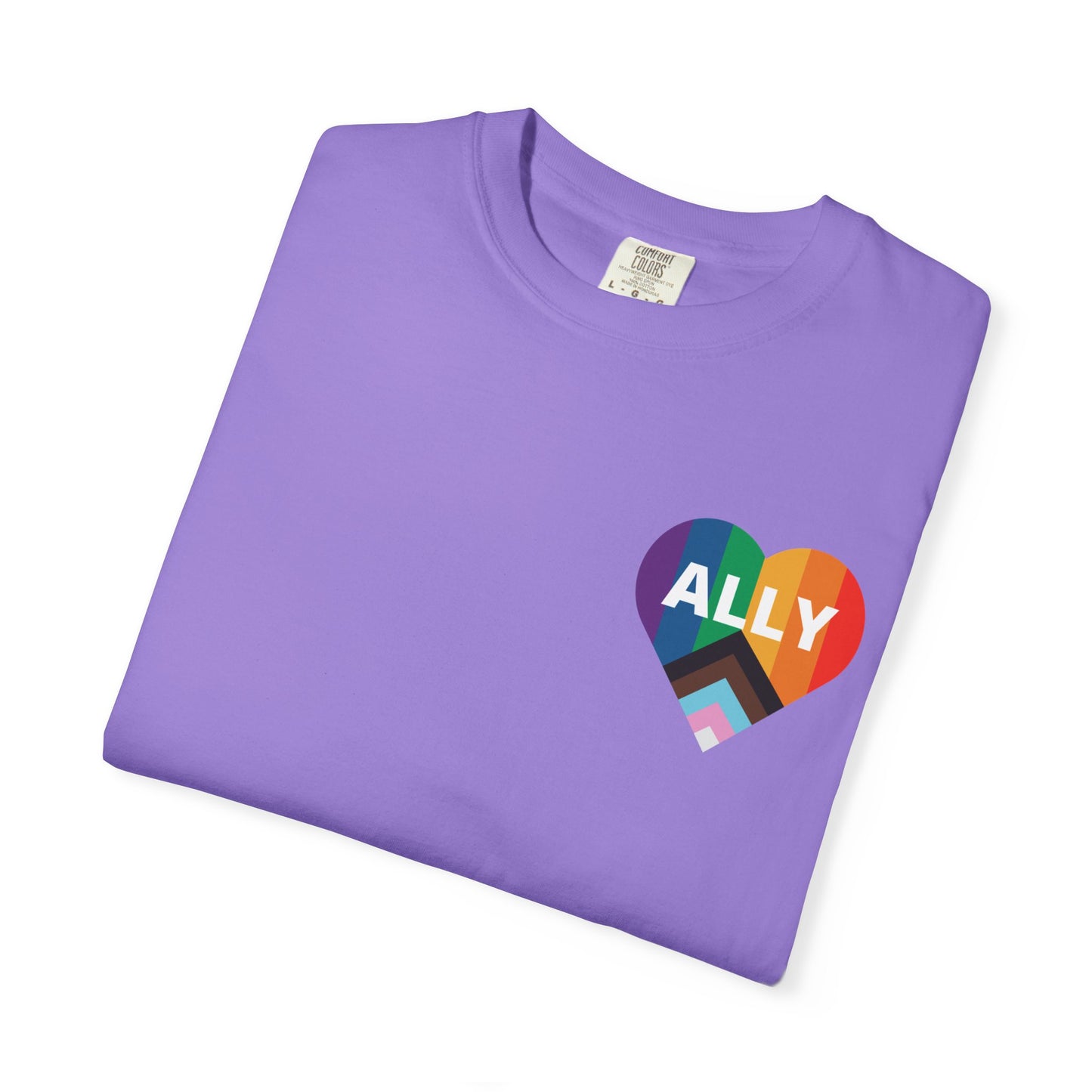 Inclusive Ally Heart T-Shirt, Pride Apparel, LGBTQ+ Support Shirt, Gift for Allies, Unisex T-Shirt, Colorful Heart Tee