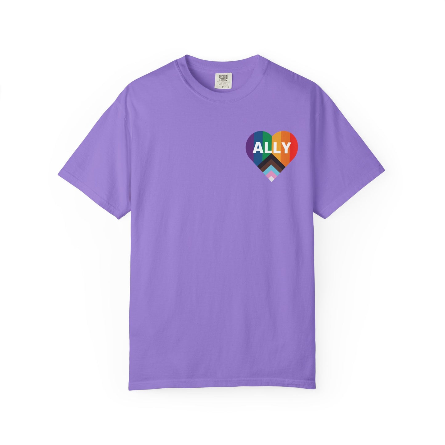 Inclusive Ally Heart T-Shirt, Pride Apparel, LGBTQ+ Support Shirt, Gift for Allies, Unisex T-Shirt, Colorful Heart Tee