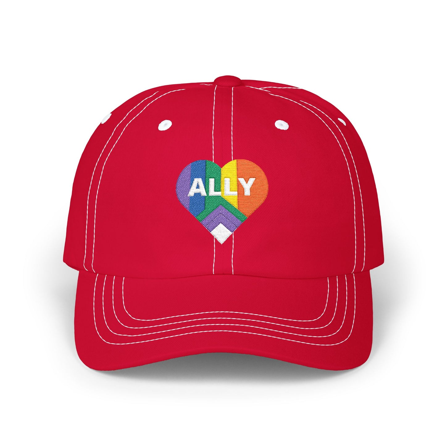 Pride Ally Classic Dad Cap, LGBTQ+ Hat, Adjustable Cap, Summer Accessory, Gift for Allies, Casual Style, Outdoor Fashion