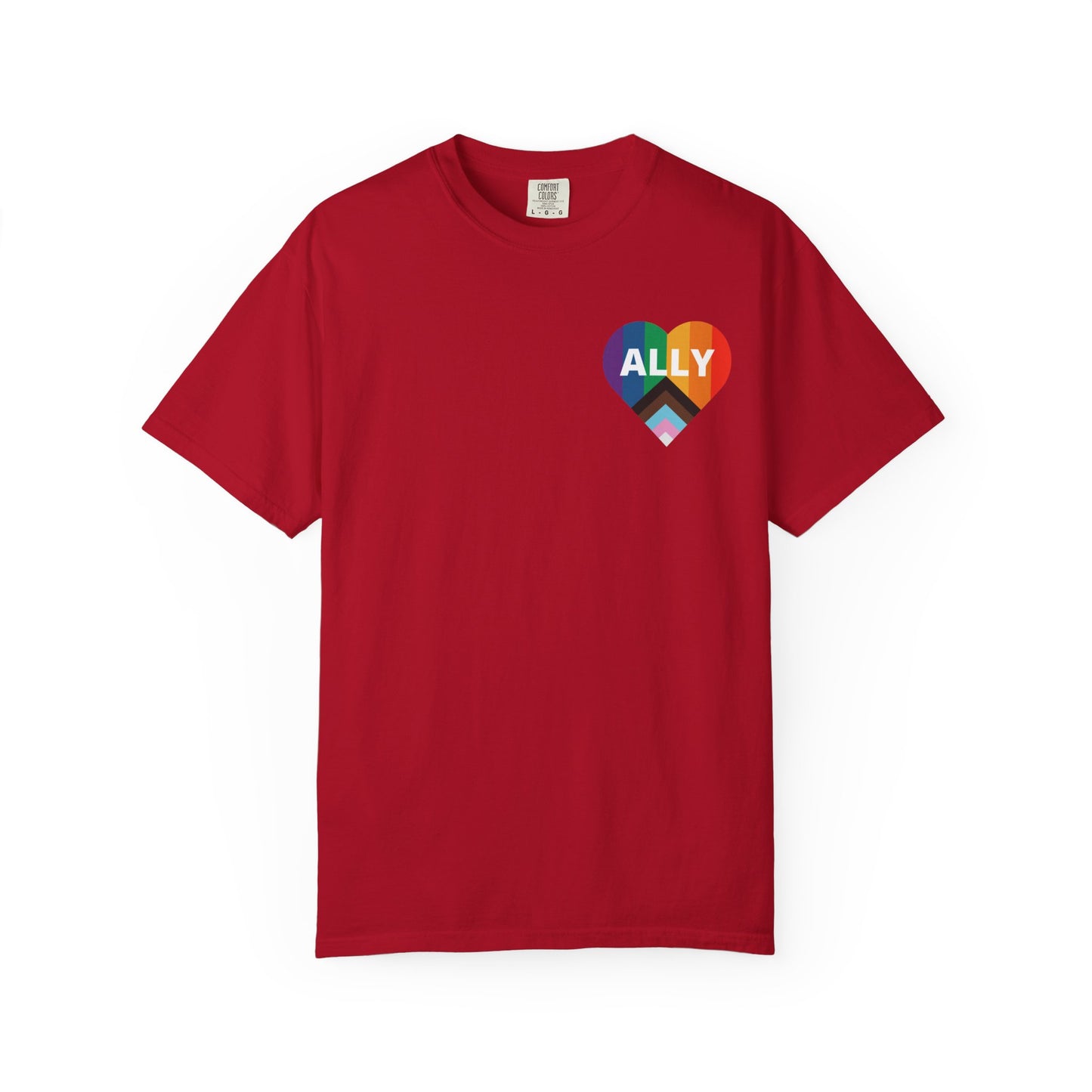 Inclusive Ally Heart T-Shirt, Pride Apparel, LGBTQ+ Support Shirt, Gift for Allies, Unisex T-Shirt, Colorful Heart Tee