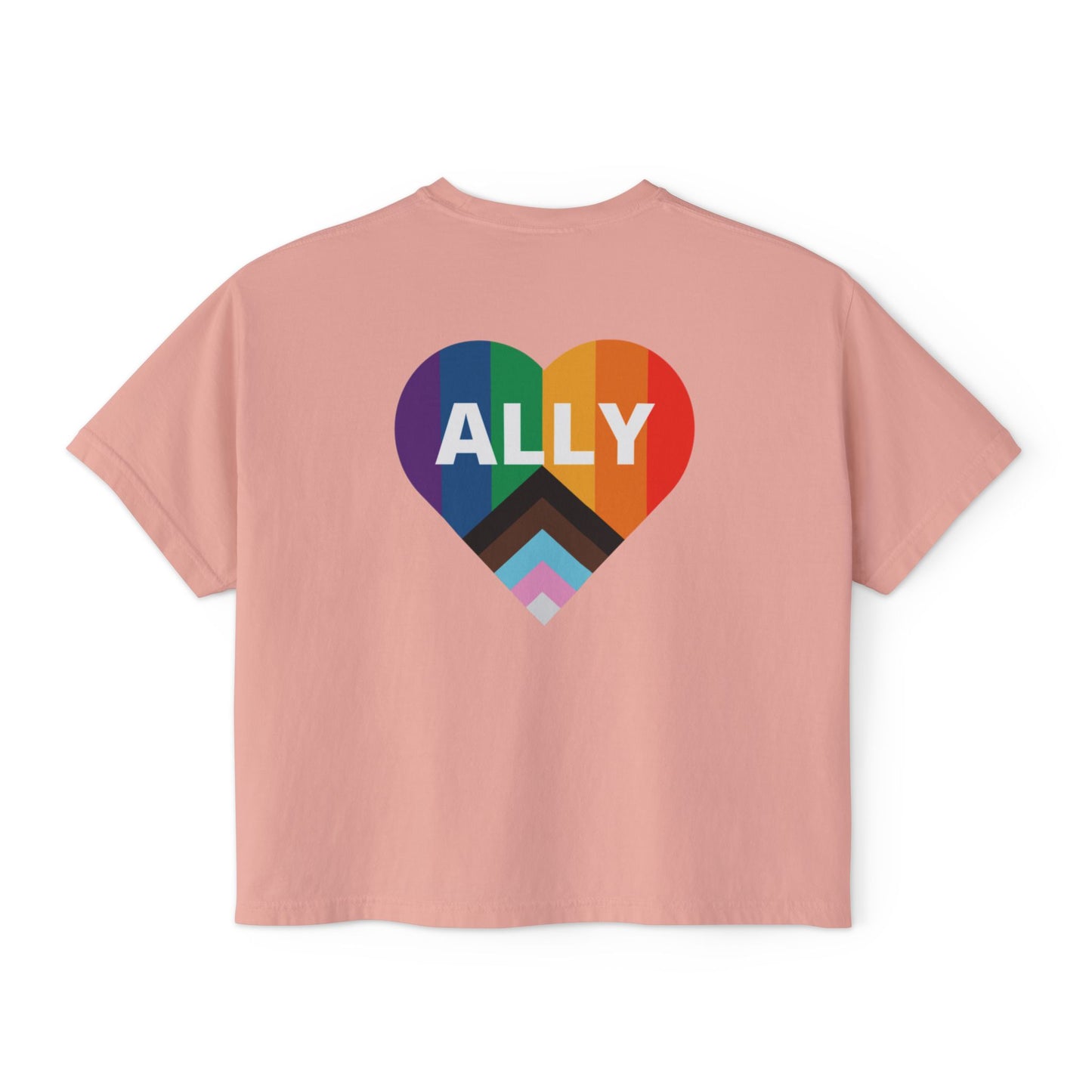 Pride Ally Boxy Tee - Feminine, Comfortable, LGBTQ+ Equality Wear, Gift for Allies, Pride Month Celebration, Casual Everyday Wear