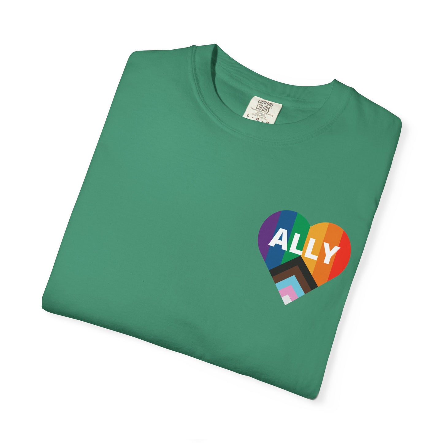 Inclusive Ally Heart T-Shirt, Pride Apparel, LGBTQ+ Support Shirt, Gift for Allies, Unisex T-Shirt, Colorful Heart Tee