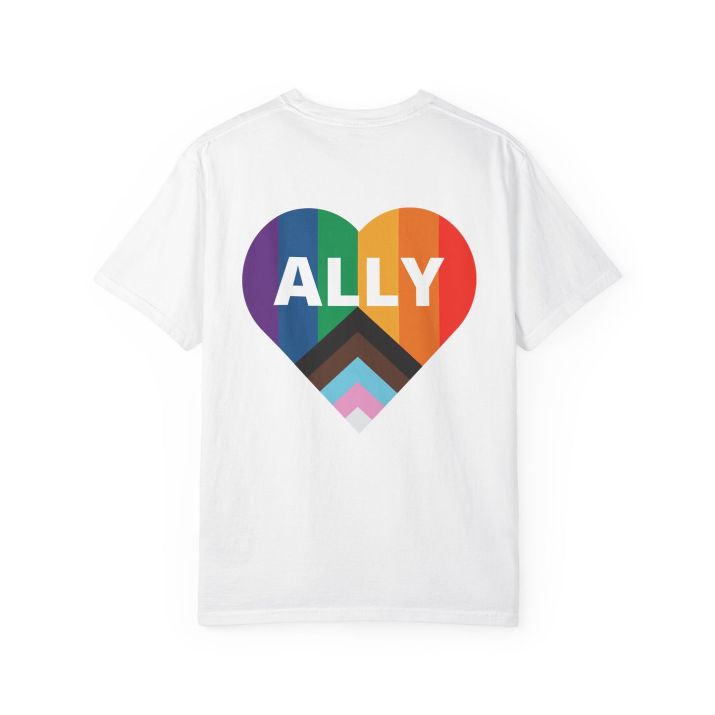 Inclusive Ally Heart T-Shirt, Pride Apparel, LGBTQ+ Support Shirt, Gift for Allies, Unisex T-Shirt, Colorful Heart Tee