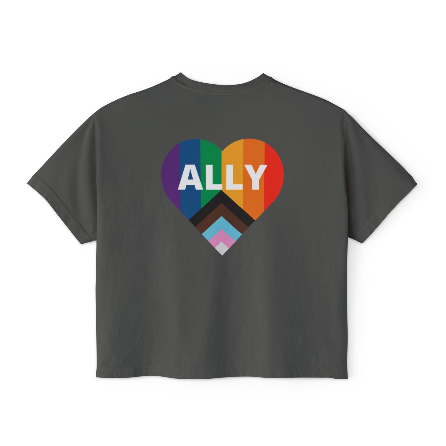 Pride Ally Boxy Tee - Feminine, Comfortable, LGBTQ+ Equality Wear, Gift for Allies, Pride Month Celebration, Casual Everyday Wear