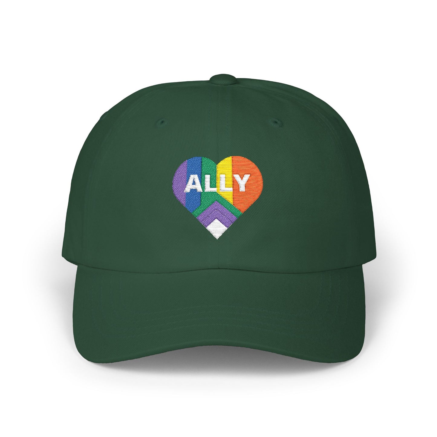 Pride Ally Classic Dad Cap, LGBTQ+ Hat, Adjustable Cap, Summer Accessory, Gift for Allies, Casual Style, Outdoor Fashion