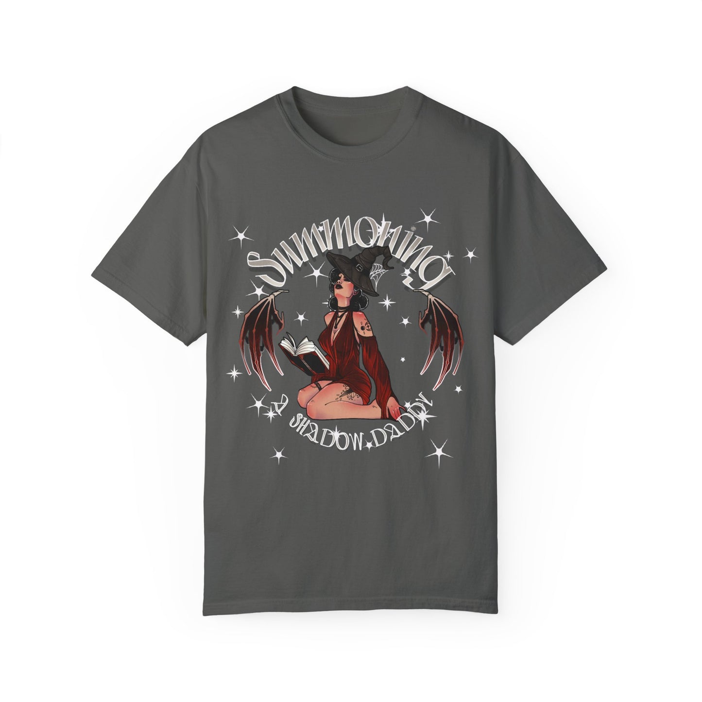 Summoning Shadow Daddy Unisex Garment-Dyed T-Shirt - Dark Aesthetic Tee for Alternative Fashion