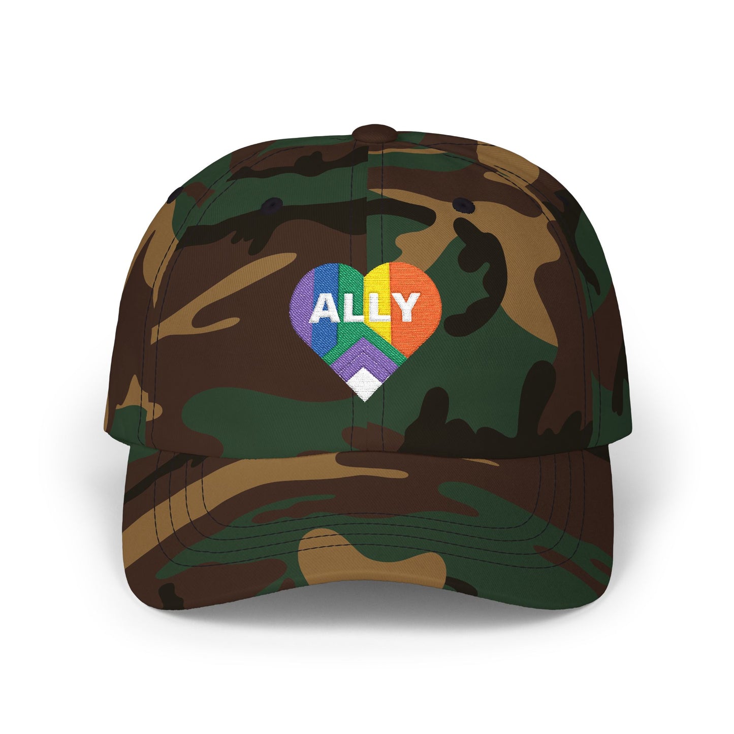 Pride Ally Classic Dad Cap, LGBTQ+ Hat, Adjustable Cap, Summer Accessory, Gift for Allies, Casual Style, Outdoor Fashion