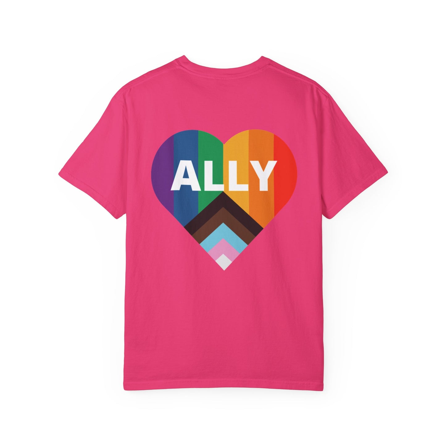 Inclusive Ally Heart T-Shirt, Pride Apparel, LGBTQ+ Support Shirt, Gift for Allies, Unisex T-Shirt, Colorful Heart Tee