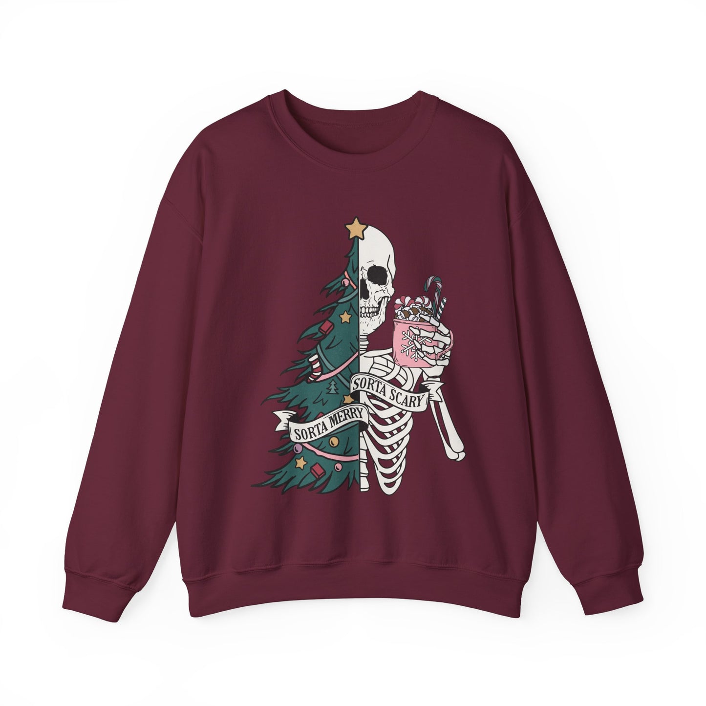 Spooky and Merry Gildan Crewneck Sweatshirt