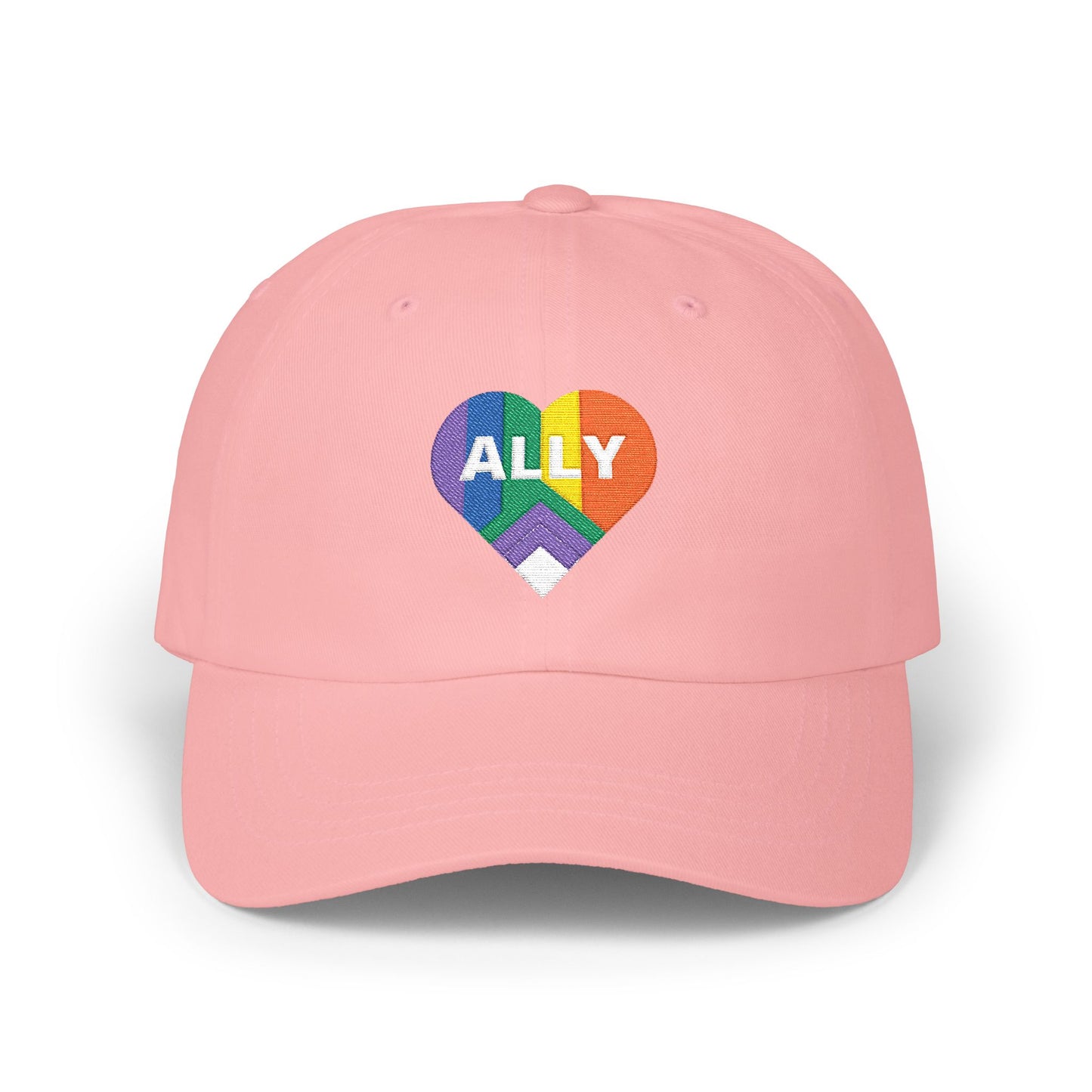 Pride Ally Classic Dad Cap, LGBTQ+ Hat, Adjustable Cap, Summer Accessory, Gift for Allies, Casual Style, Outdoor Fashion