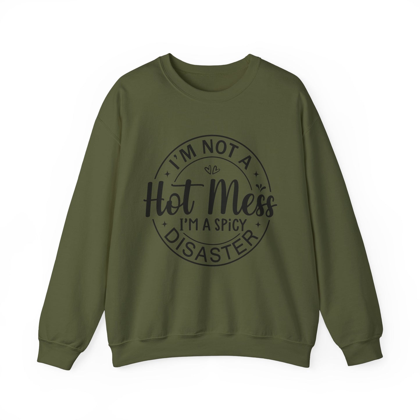 Hot Mess Gildan Crewneck Sweatshirt