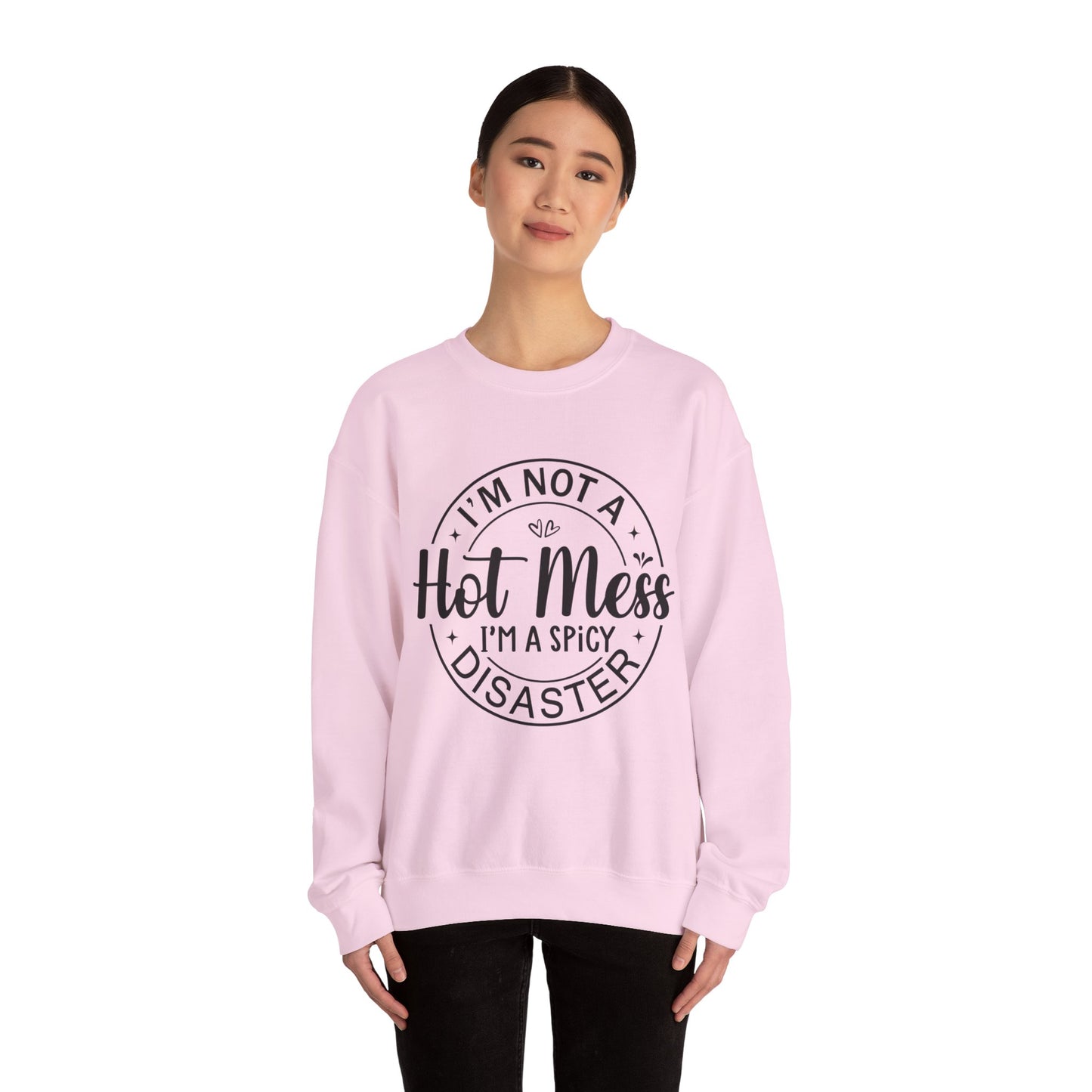 Hot Mess Gildan Crewneck Sweatshirt