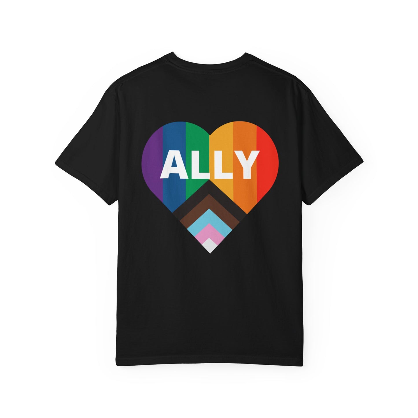 Inclusive Ally Heart T-Shirt, Pride Apparel, LGBTQ+ Support Shirt, Gift for Allies, Unisex T-Shirt, Colorful Heart Tee