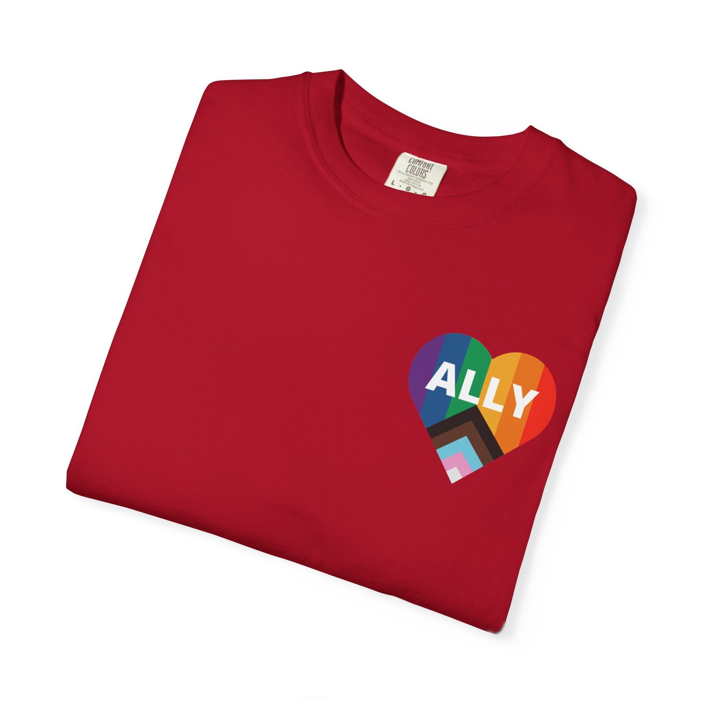 Inclusive Ally Heart T-Shirt, Pride Apparel, LGBTQ+ Support Shirt, Gift for Allies, Unisex T-Shirt, Colorful Heart Tee