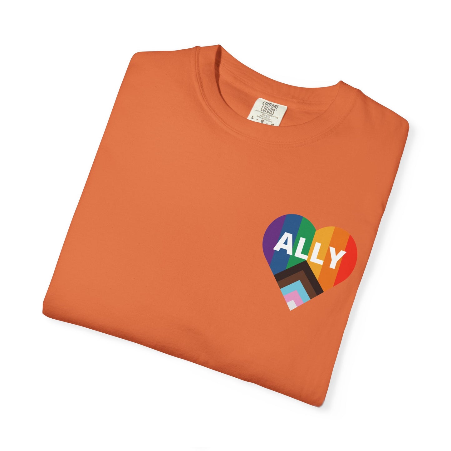 Inclusive Ally Heart T-Shirt, Pride Apparel, LGBTQ+ Support Shirt, Gift for Allies, Unisex T-Shirt, Colorful Heart Tee