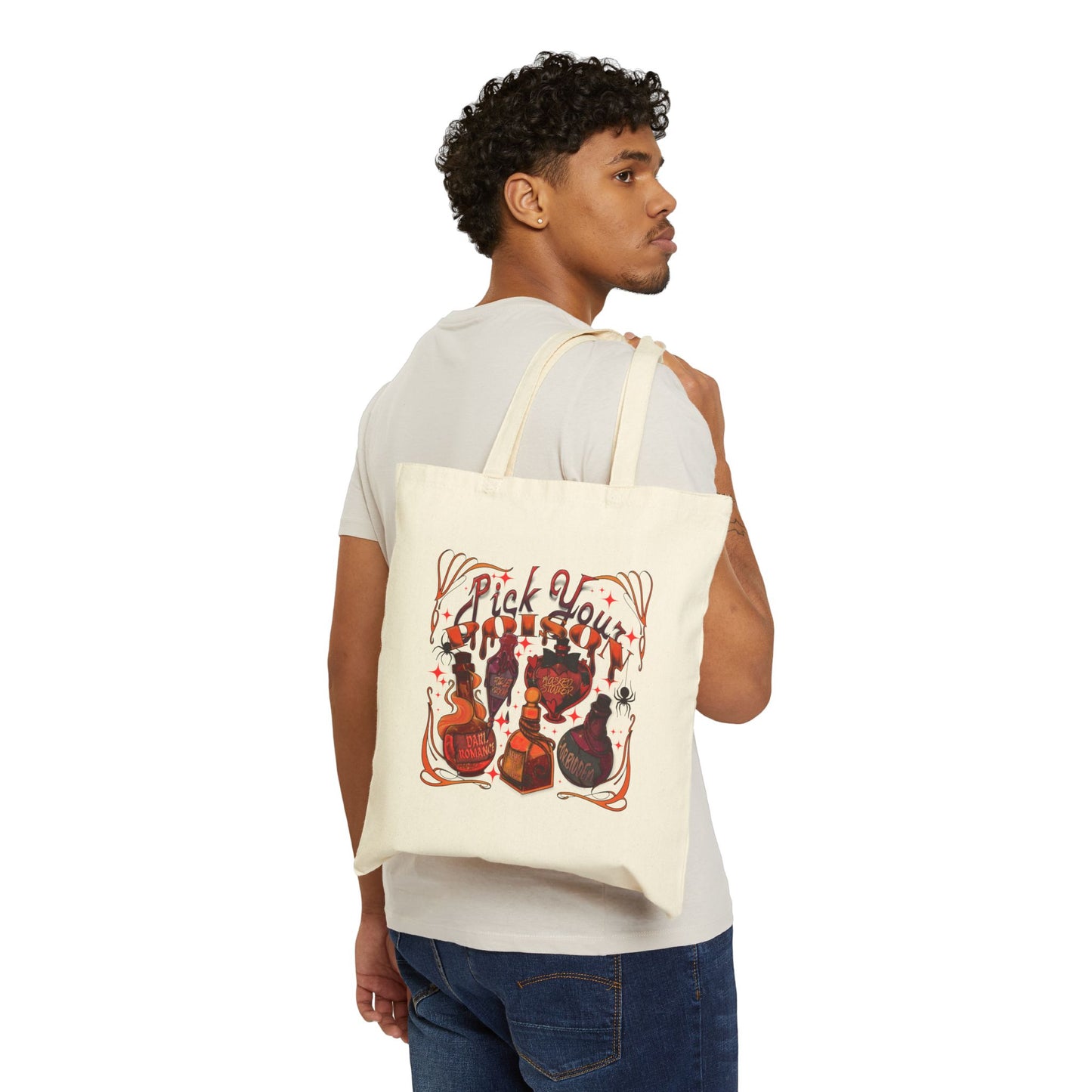 Pick your poison bookish tote
