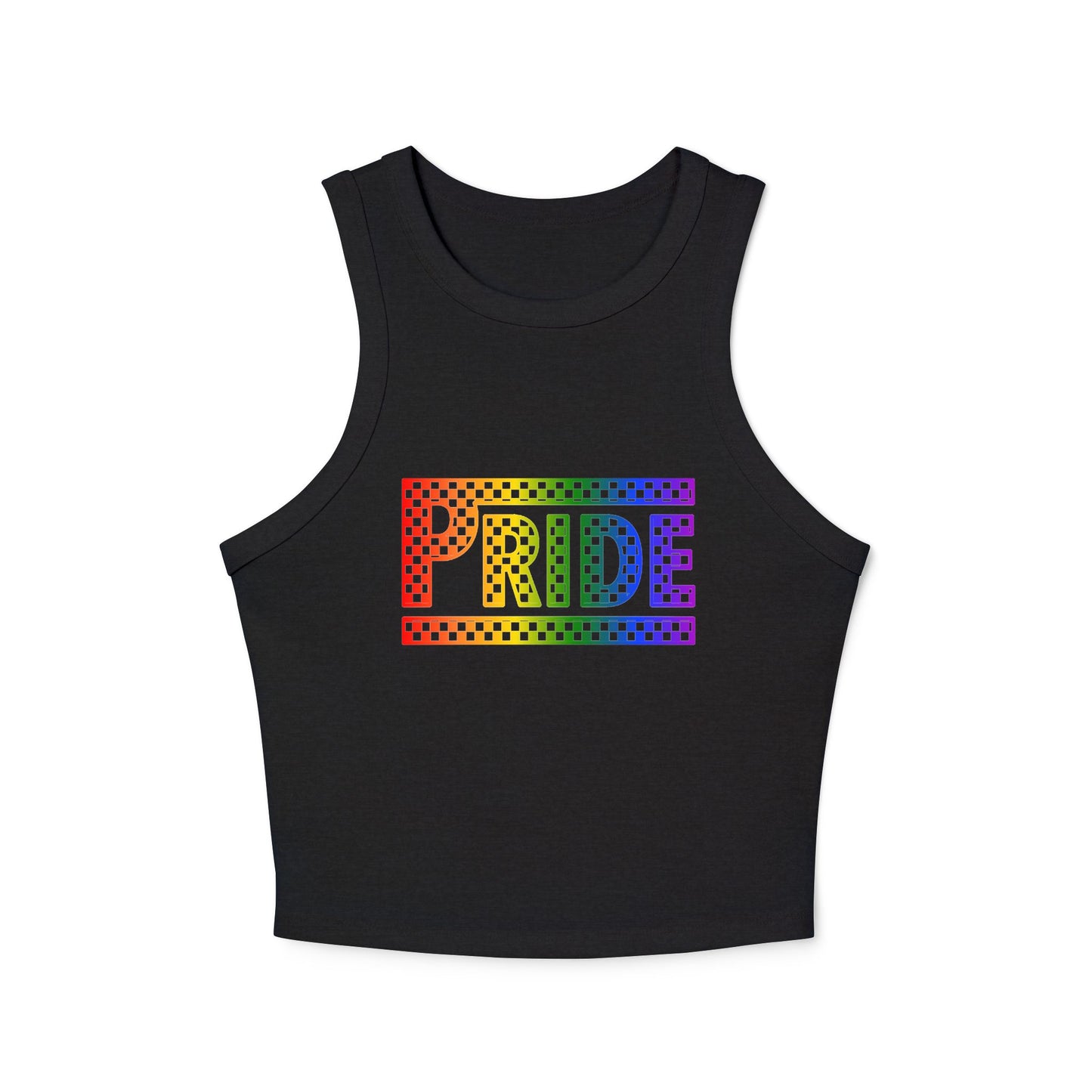 Pride Racer Tank Top for Women, LGBTQ+ Apparel, Summer Festival Shirts, Pride Month Clothing, Colorful Celebration Wear
