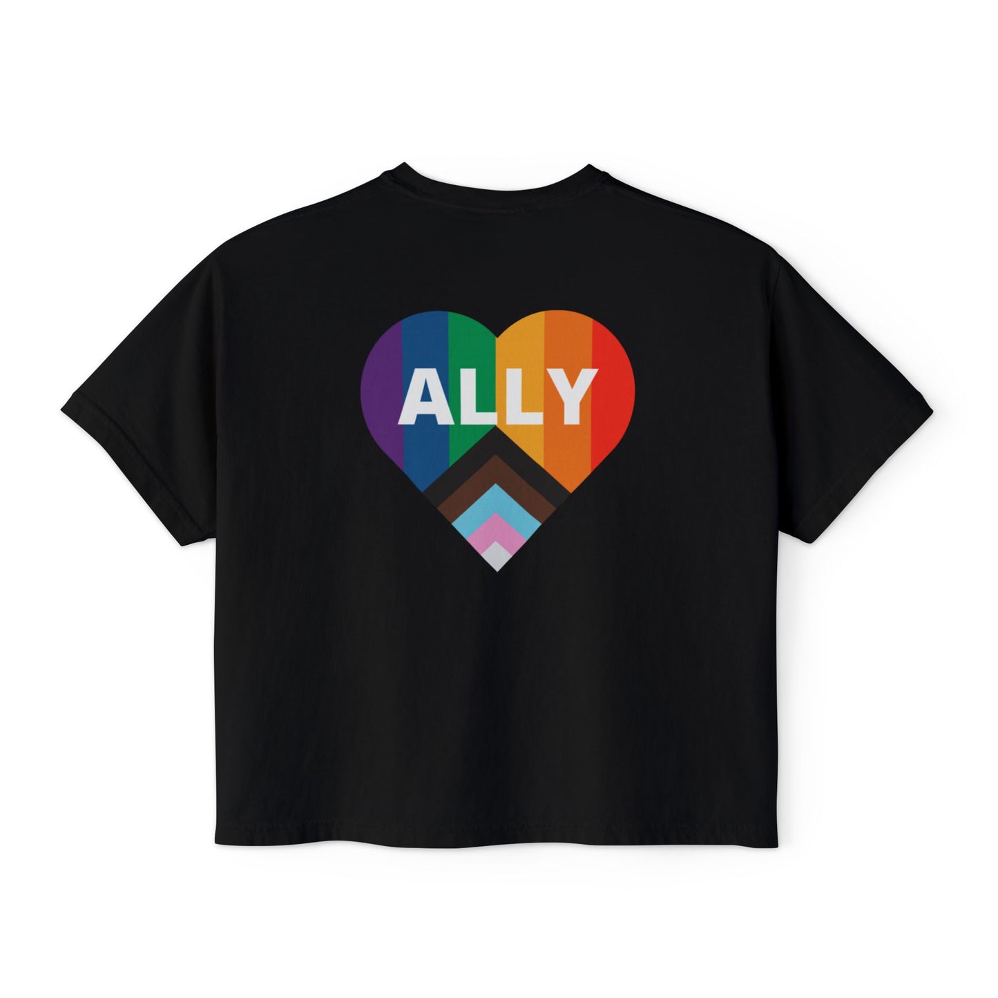 Pride Ally Boxy Tee - Feminine, Comfortable, LGBTQ+ Equality Wear, Gift for Allies, Pride Month Celebration, Casual Everyday Wear