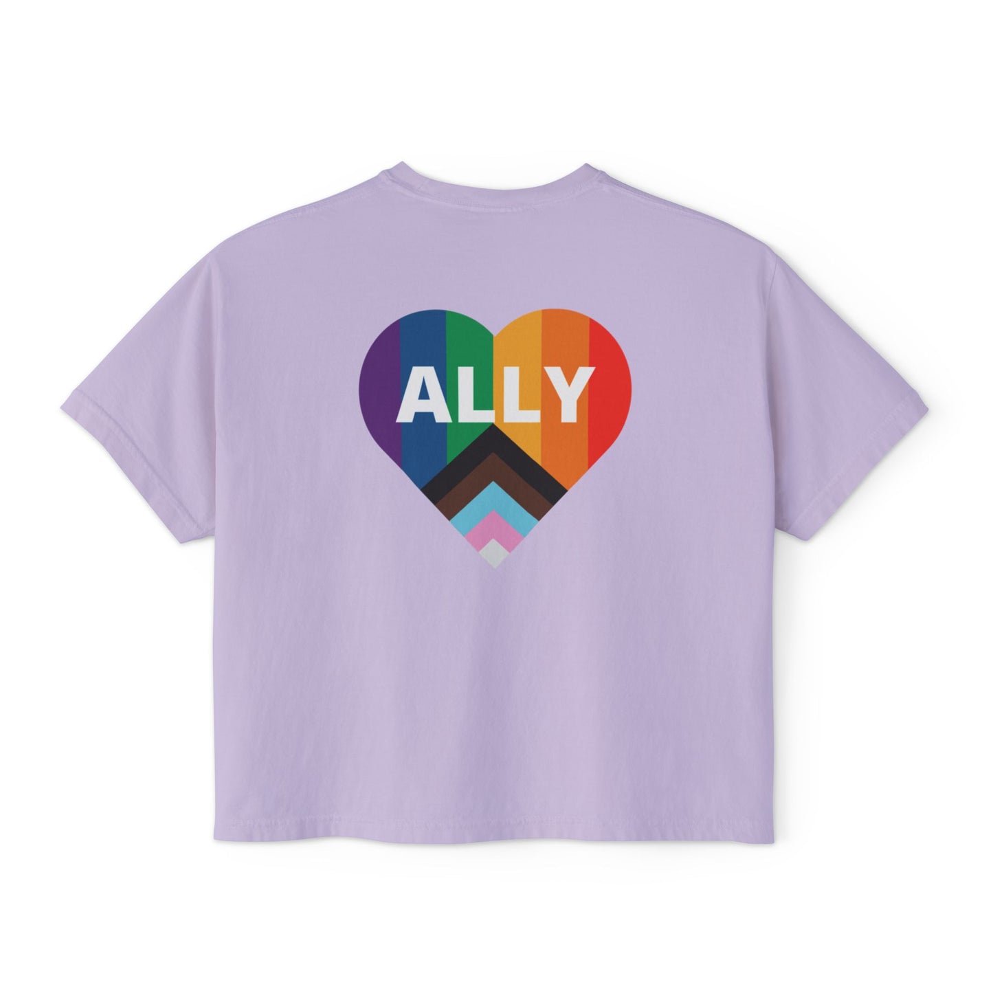 Pride Ally Boxy Tee - Feminine, Comfortable, LGBTQ+ Equality Wear, Gift for Allies, Pride Month Celebration, Casual Everyday Wear
