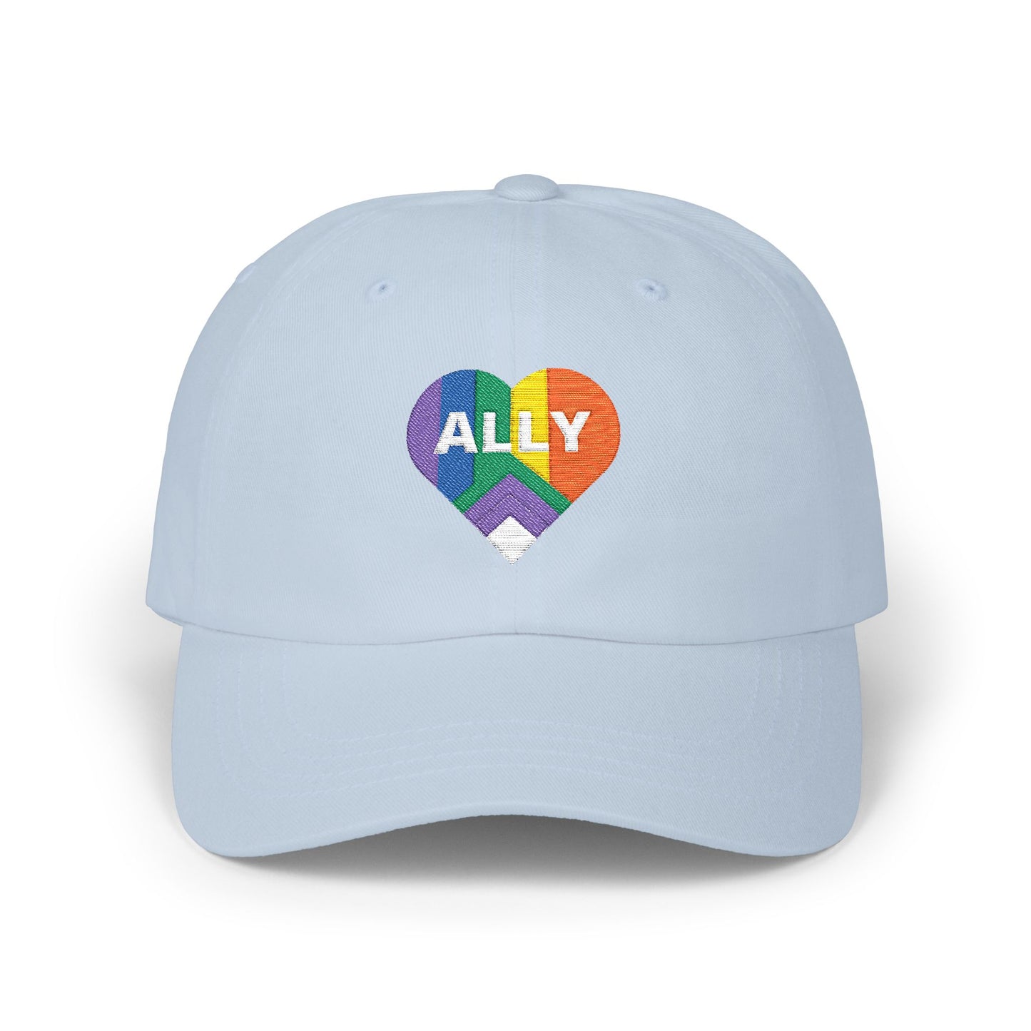 Pride Ally Classic Dad Cap, LGBTQ+ Hat, Adjustable Cap, Summer Accessory, Gift for Allies, Casual Style, Outdoor Fashion