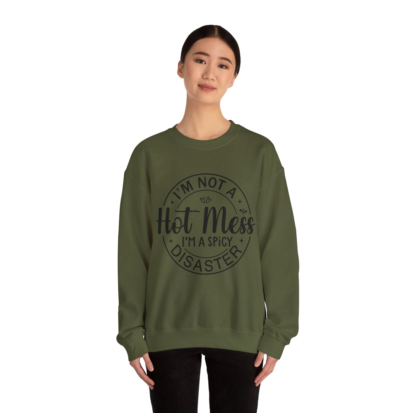 Hot Mess Gildan Crewneck Sweatshirt
