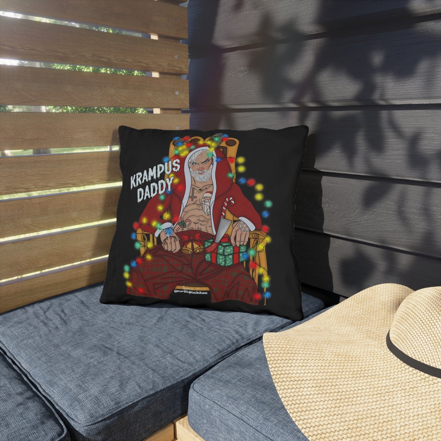 Daddy Krampus Pillow