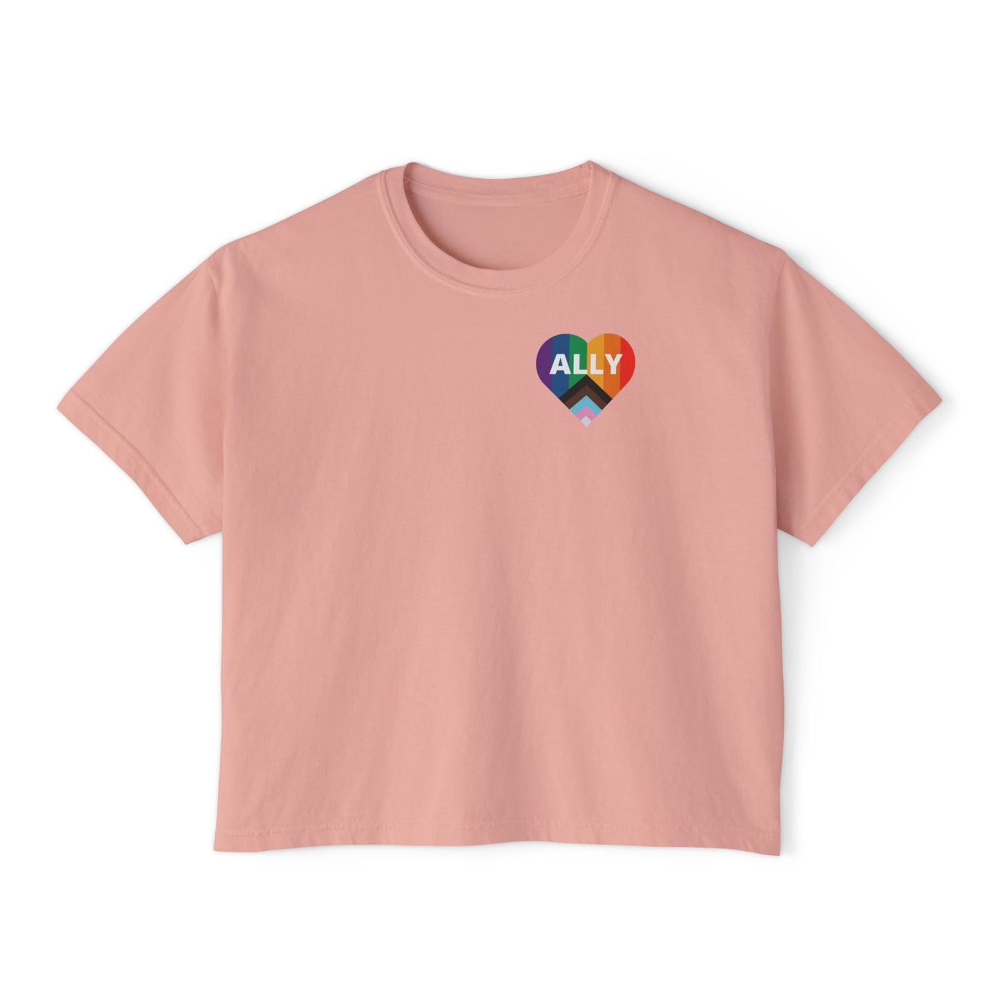 Pride Ally Boxy Tee - Feminine, Comfortable, LGBTQ+ Equality Wear, Gift for Allies, Pride Month Celebration, Casual Everyday Wear