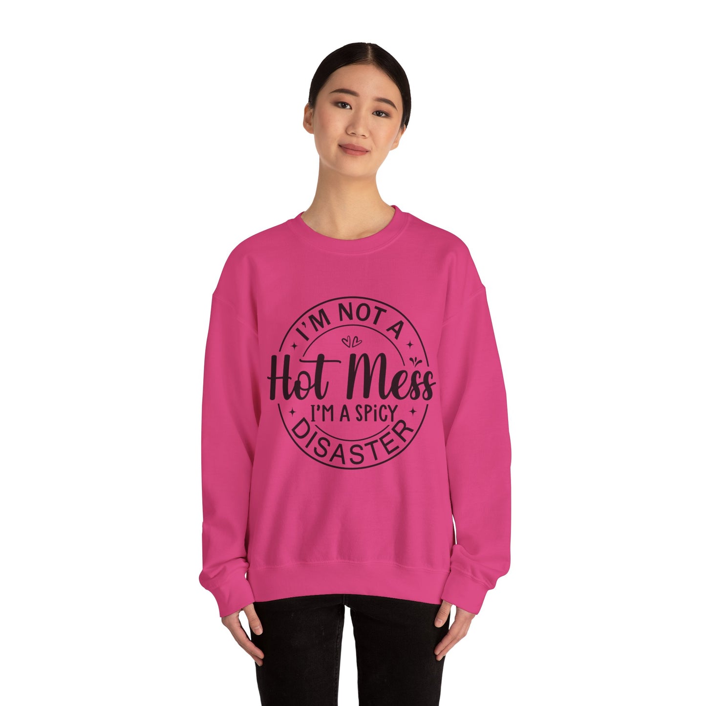Hot Mess Gildan Crewneck Sweatshirt