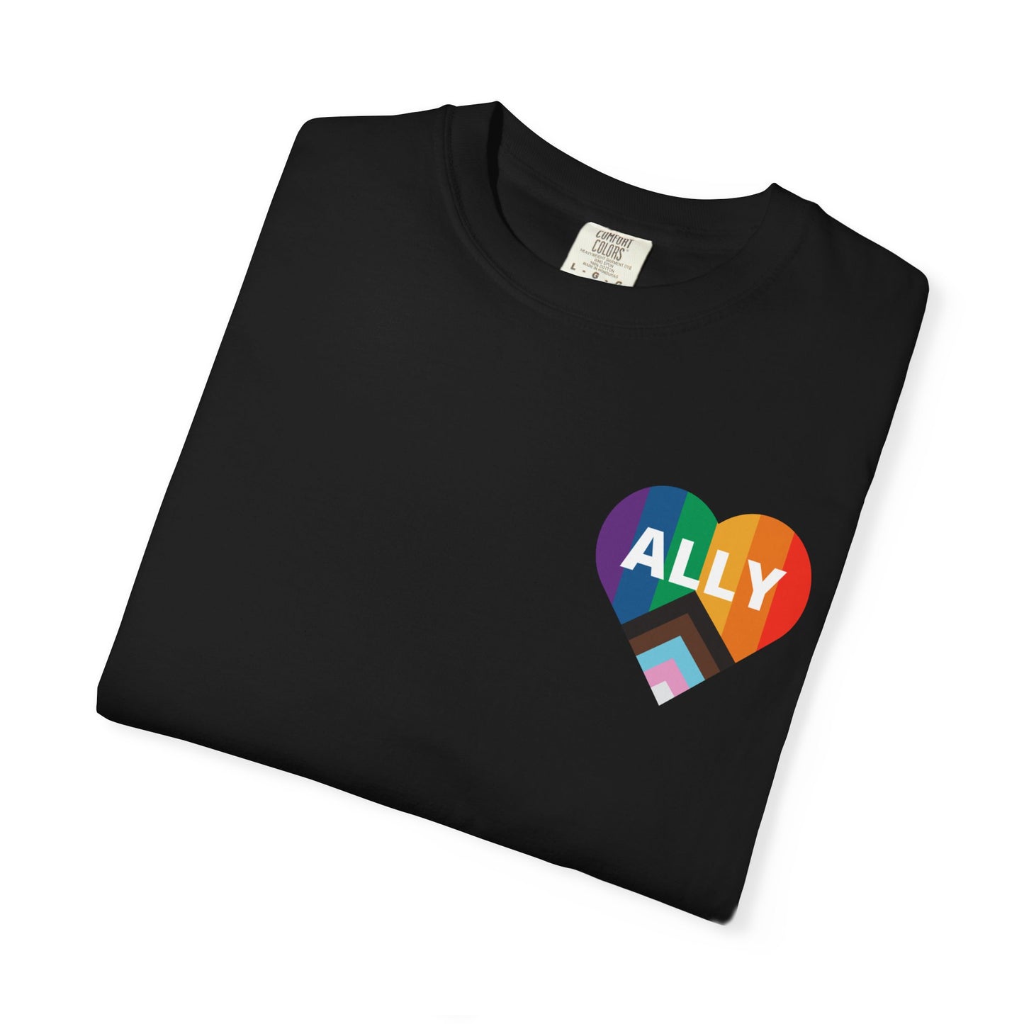 Inclusive Ally Heart T-Shirt, Pride Apparel, LGBTQ+ Support Shirt, Gift for Allies, Unisex T-Shirt, Colorful Heart Tee