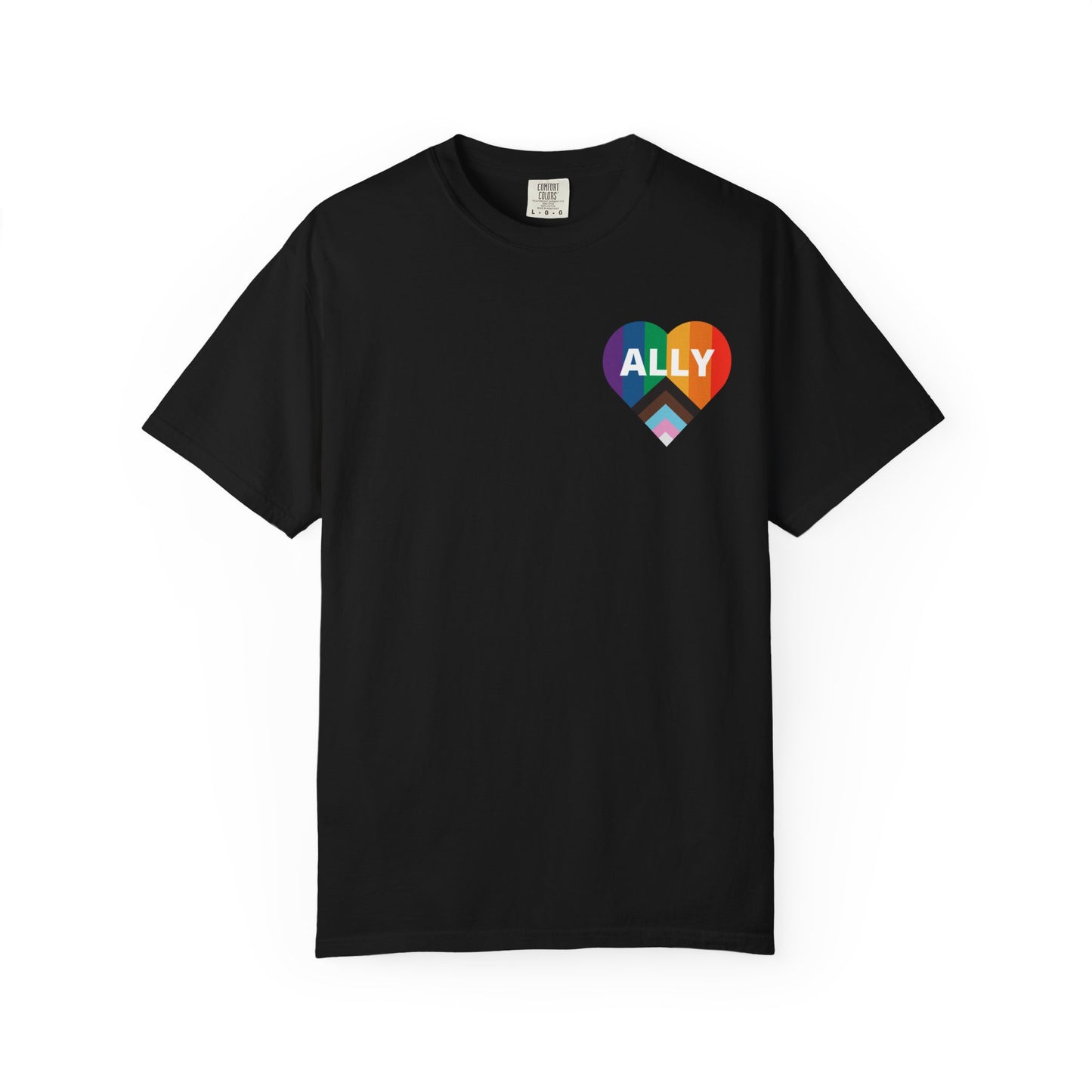 Inclusive Ally Heart T-Shirt, Pride Apparel, LGBTQ+ Support Shirt, Gift for Allies, Unisex T-Shirt, Colorful Heart Tee
