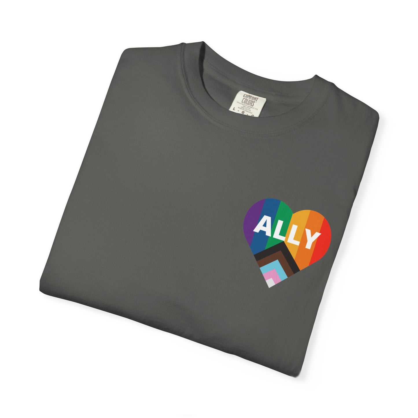 Inclusive Ally Heart T-Shirt, Pride Apparel, LGBTQ+ Support Shirt, Gift for Allies, Unisex T-Shirt, Colorful Heart Tee