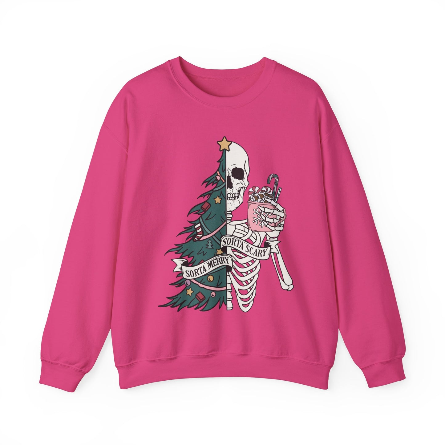 Spooky and Merry Gildan Crewneck Sweatshirt