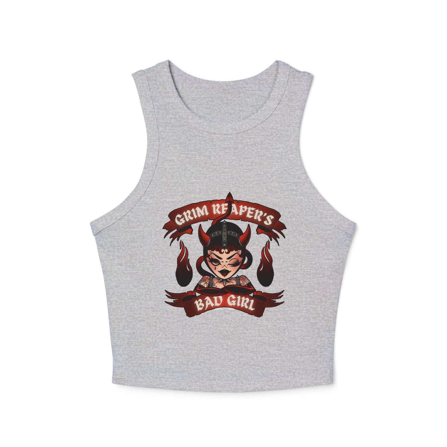 Grim Reaper's Bad Girl Crop Tank Top - Edgy Women's Fashion