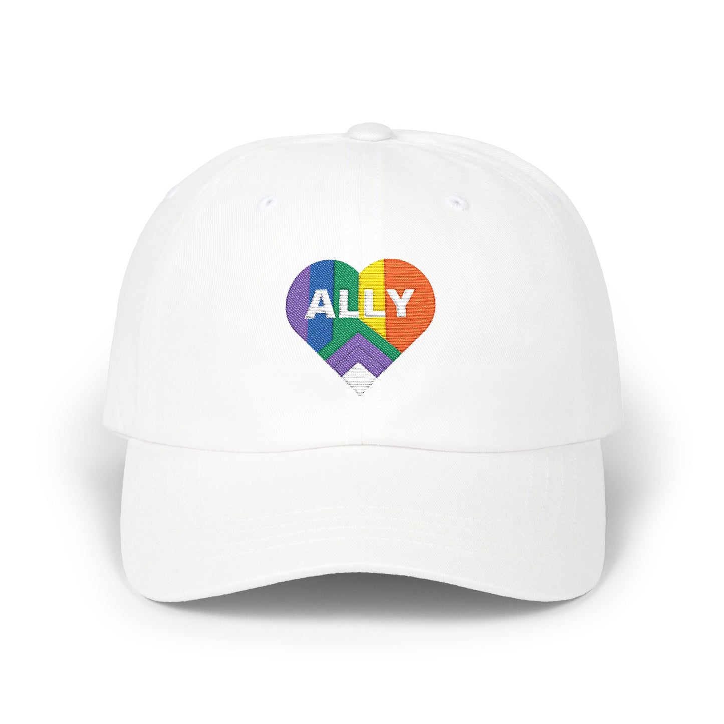 Pride Ally Classic Dad Cap, LGBTQ+ Hat, Adjustable Cap, Summer Accessory, Gift for Allies, Casual Style, Outdoor Fashion