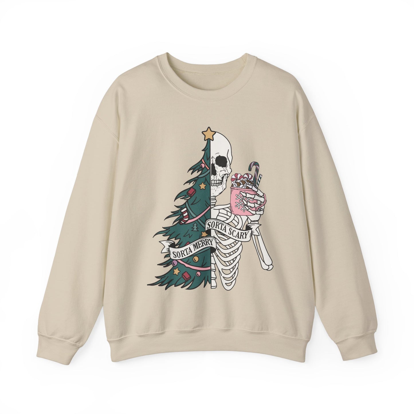 Spooky and Merry Gildan Crewneck Sweatshirt